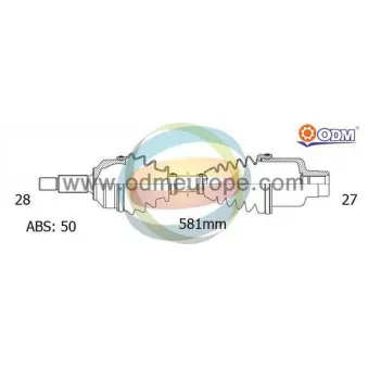 Arbre de transmission ODM-MULTIPARTS 18-042661