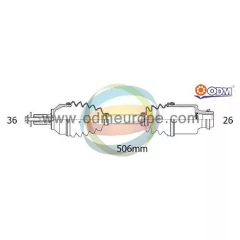 Arbre de transmission ODM-MULTIPARTS 18-052560