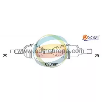 Arbre de transmission ODM-MULTIPARTS 18-065030