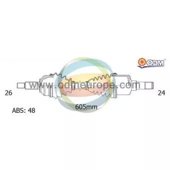 Arbre de transmission ODM-MULTIPARTS 18-091761