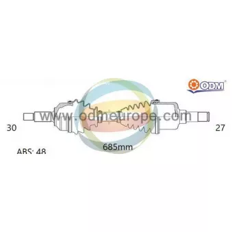 Arbre de transmission ODM-MULTIPARTS 18-121401