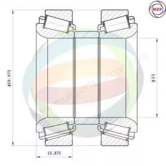 Roulement de roue avant ODM-MULTIPARTS 70-000042