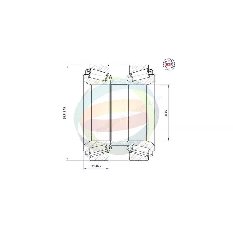 Roulement de roue avant ODM-MULTIPARTS 70-000042