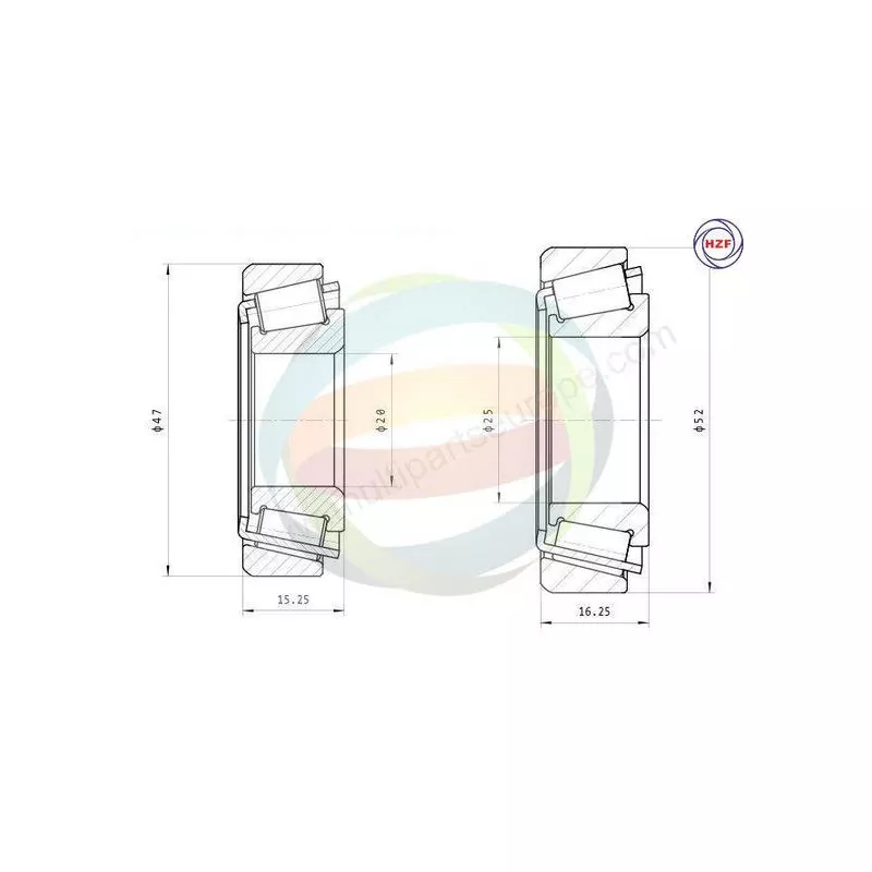 Roulement de roue arrière ODM-MULTIPARTS 70-000043