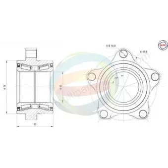 Roulement de roue avant ODM-MULTIPARTS 70-010014