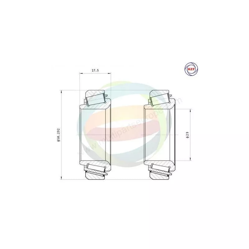 Roulement de roue arrière ODM-MULTIPARTS 70-010024