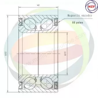 Roulement de roue avant ODM-MULTIPARTS 70-010096