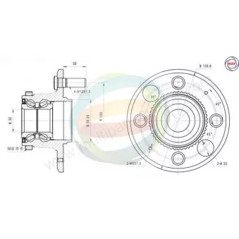 Roulement de roue arrière ODM-MULTIPARTS 70-040029