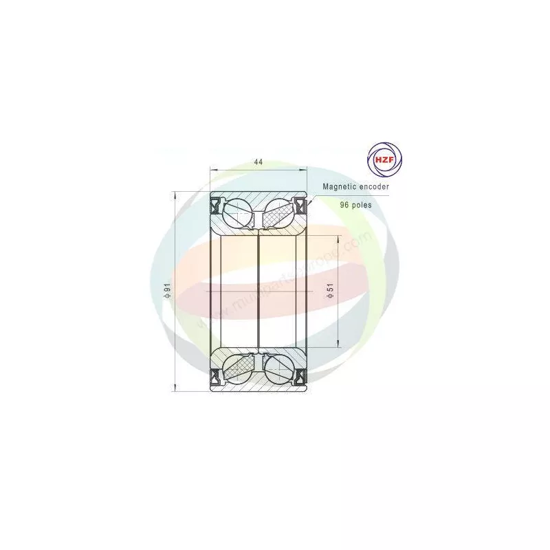 Roulement de roue avant ODM-MULTIPARTS 70-040057