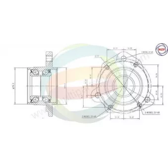 Roulement de roue arrière ODM-MULTIPARTS 70-040067