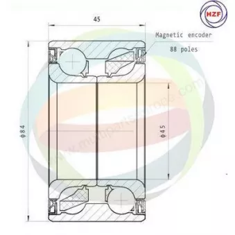 Roulement de roue avant ODM-MULTIPARTS 70-050046