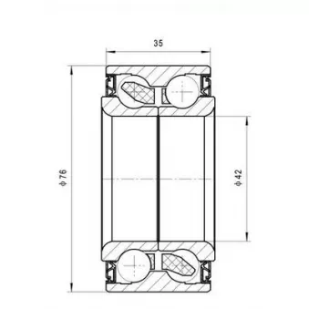 Roulement de roue avant ODM-MULTIPARTS 70-060003