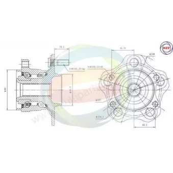 Roulement de roue arrière ODM-MULTIPARTS 70-060097