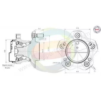 Roulement de roue arrière ODM-MULTIPARTS 70-060122