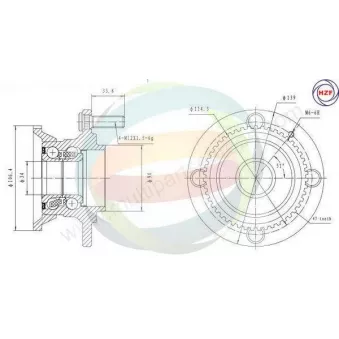 Roulement de roue arrière ODM-MULTIPARTS 70-080005