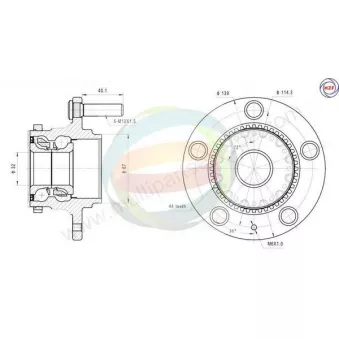 Roulement de roue arrière ODM-MULTIPARTS