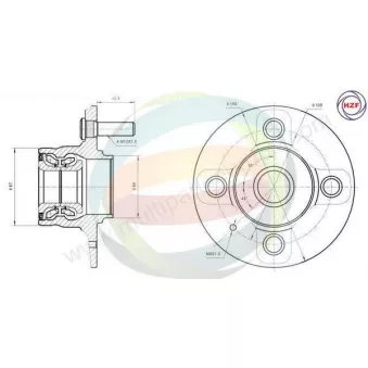 Roulement de roue arrière ODM-MULTIPARTS 70-080015