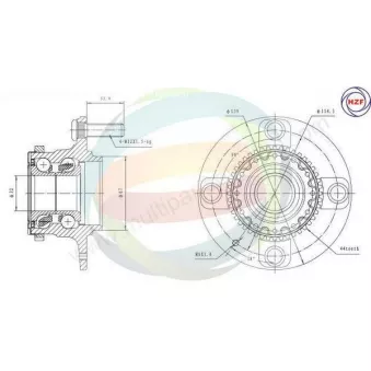 Roulement de roue arrière ODM-MULTIPARTS 70-080021