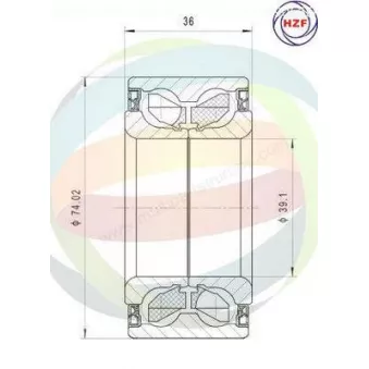 Roulement de roue avant ODM-MULTIPARTS 70-080042