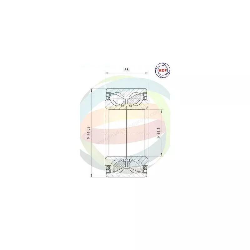 Roulement de roue avant ODM-MULTIPARTS 70-080042