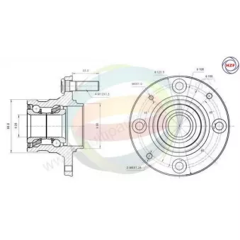 Roulement de roue avant ODM-MULTIPARTS 70-080149