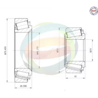 Roulement de roue avant ODM-MULTIPARTS 70-140058