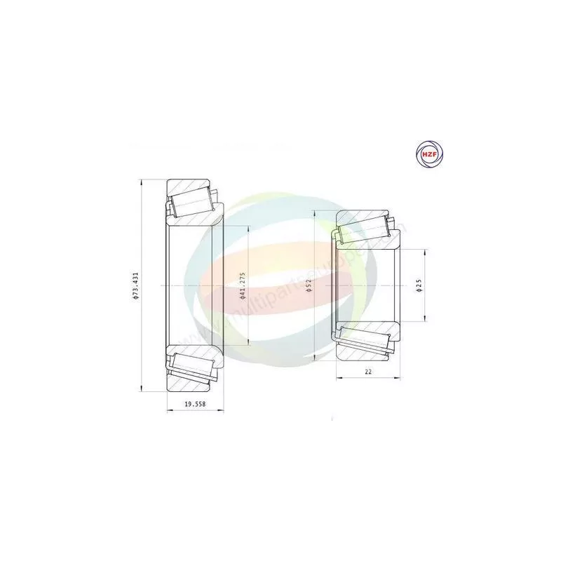 Roulement de roue avant ODM-MULTIPARTS 70-140058