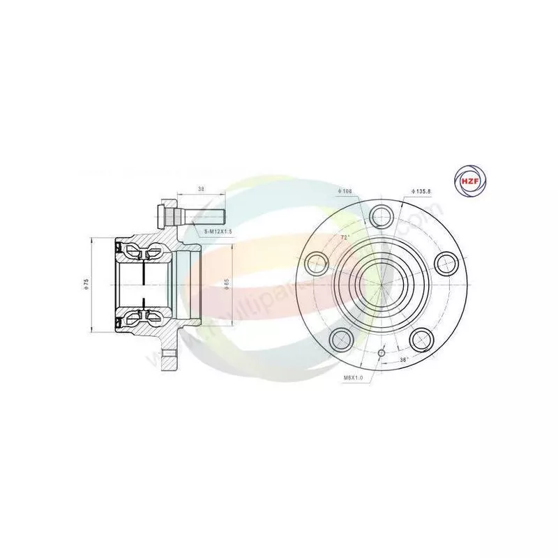 Roulement de roue avant ODM-MULTIPARTS 70-150002