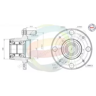 Roulement de roue arrière ODM-MULTIPARTS 70-150021