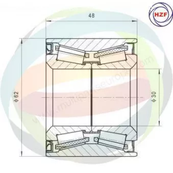 Roulement de roue arrière ODM-MULTIPARTS 70-160029