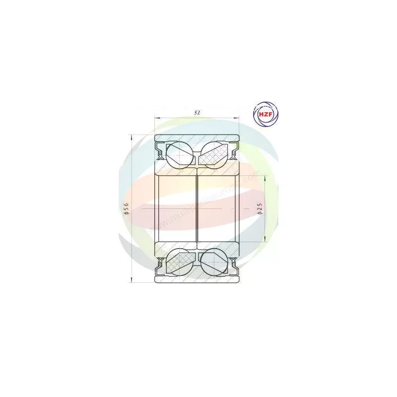 Roulement de roue arrière ODM-MULTIPARTS 70-160038