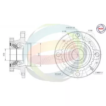 Roulement de roue arrière ODM-MULTIPARTS 70-160043