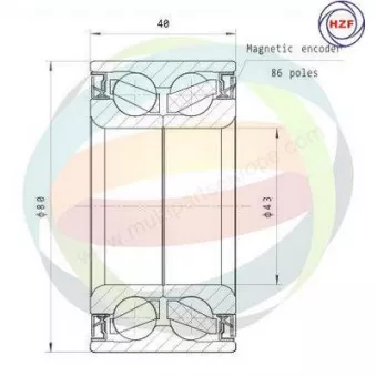 Roulement de roue avant ODM-MULTIPARTS 70-160058