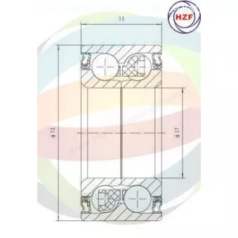 Roulement de roue avant ODM-MULTIPARTS 70-160092