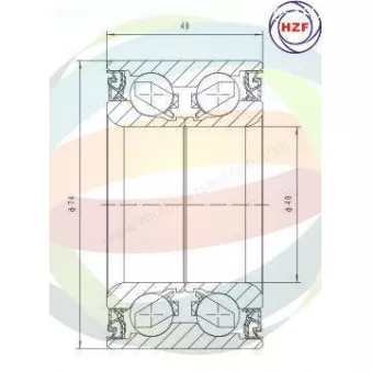 Roulement de roue avant ODM-MULTIPARTS 70-210038