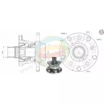 Roulement de roue arrière ODM-MULTIPARTS 70-210057