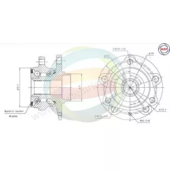 Roulement de roue avant ODM-MULTIPARTS 70-210064