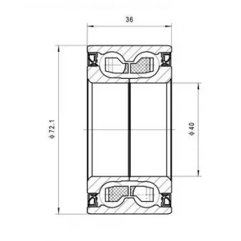 Roulement de roue avant ODM-MULTIPARTS 70-230005