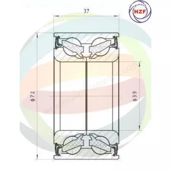 Roulement de roue avant ODM-MULTIPARTS 70-230009