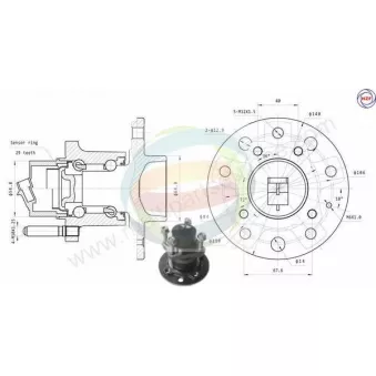 Roulement de roue arrière ODM-MULTIPARTS 70-230013