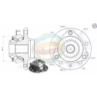 Roulement de roue avant ODM-MULTIPARTS 70-230062