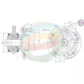 Roulement de roue avant ODM-MULTIPARTS 70-270014