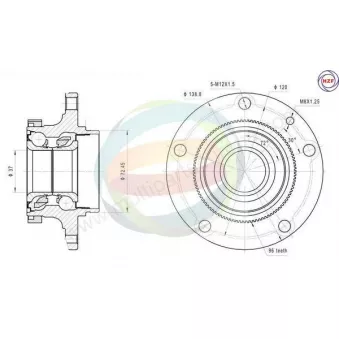 Roulement de roue avant ODM-MULTIPARTS 70-340002