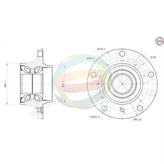 Roulement de roue avant ODM-MULTIPARTS 70-340005