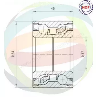 Roulement de roue arrière ODM-MULTIPARTS 70-340011