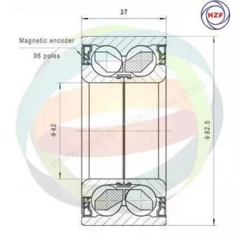 Roulement de roue avant ODM-MULTIPARTS 70-350080