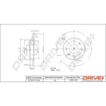 Jeu de 2 disques de frein avant Dr!ve+ DP1010.11.0134