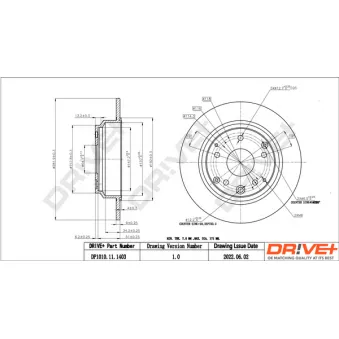 Jeu de 2 disques de frein arrière Dr!ve+ DP1010.11.1403