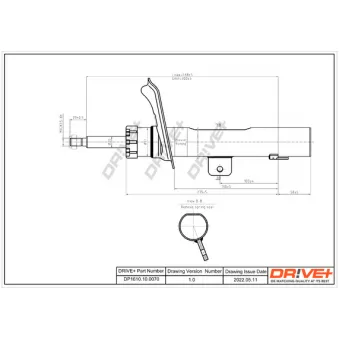 Amortisseur avant gauche Dr!ve+ DP1610.10.0070