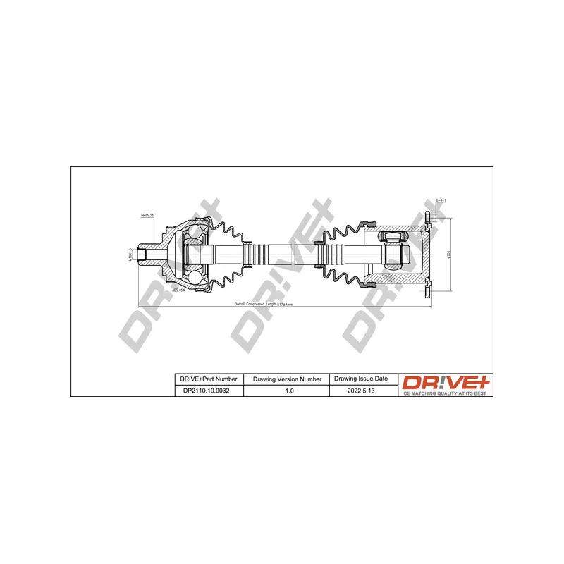 Arbre de transmission Dr!ve+ DP2110.10.0032